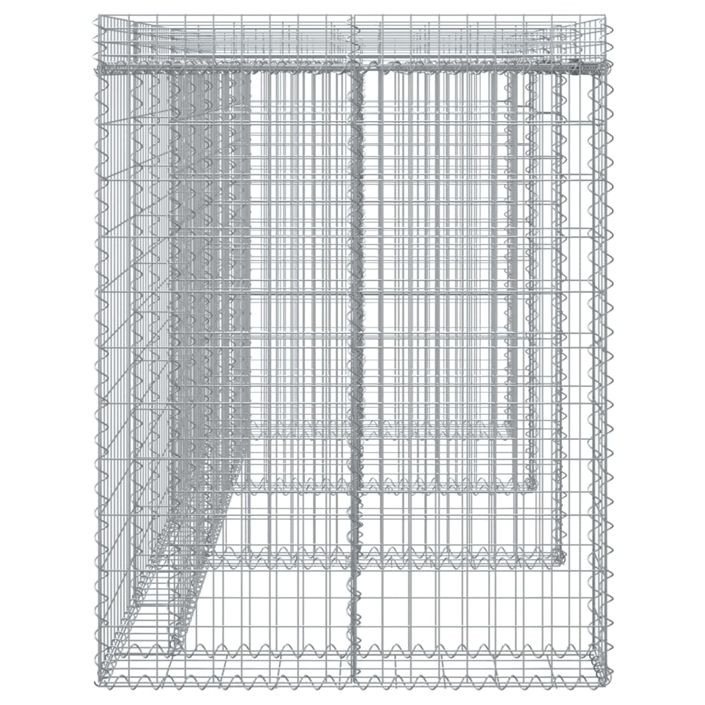 vidaXL Gabion Wall for Garbage Bin 270x91x120 cm Galvanised Iron