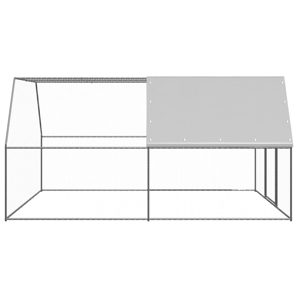 vidaXL Outdoor Chicken Cage 3x4x2 m Galvanised Steel