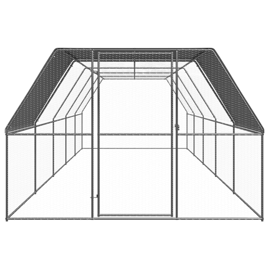 Outdoor Chicken Cage 3x10x2 m Galvanised Steel