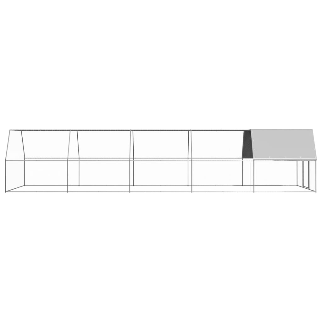 Outdoor Chicken Cage 3x10x2 m Galvanised Steel