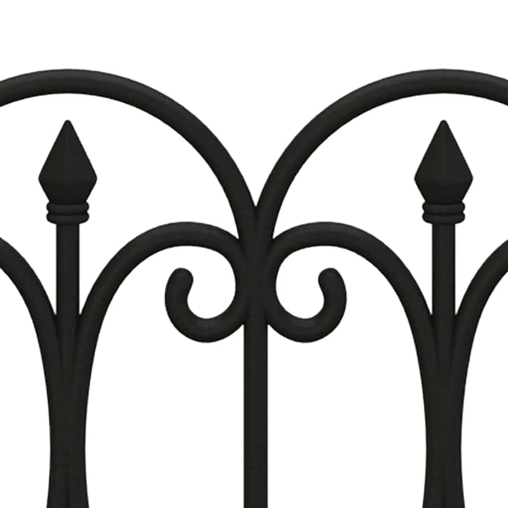 Lawn Edgings 17 pcs Black 10 m PP
