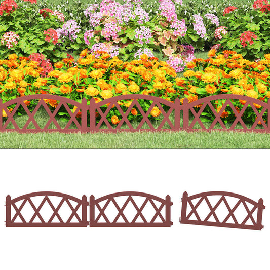 Lawn Edgings 17 pcs Red 10 m PP