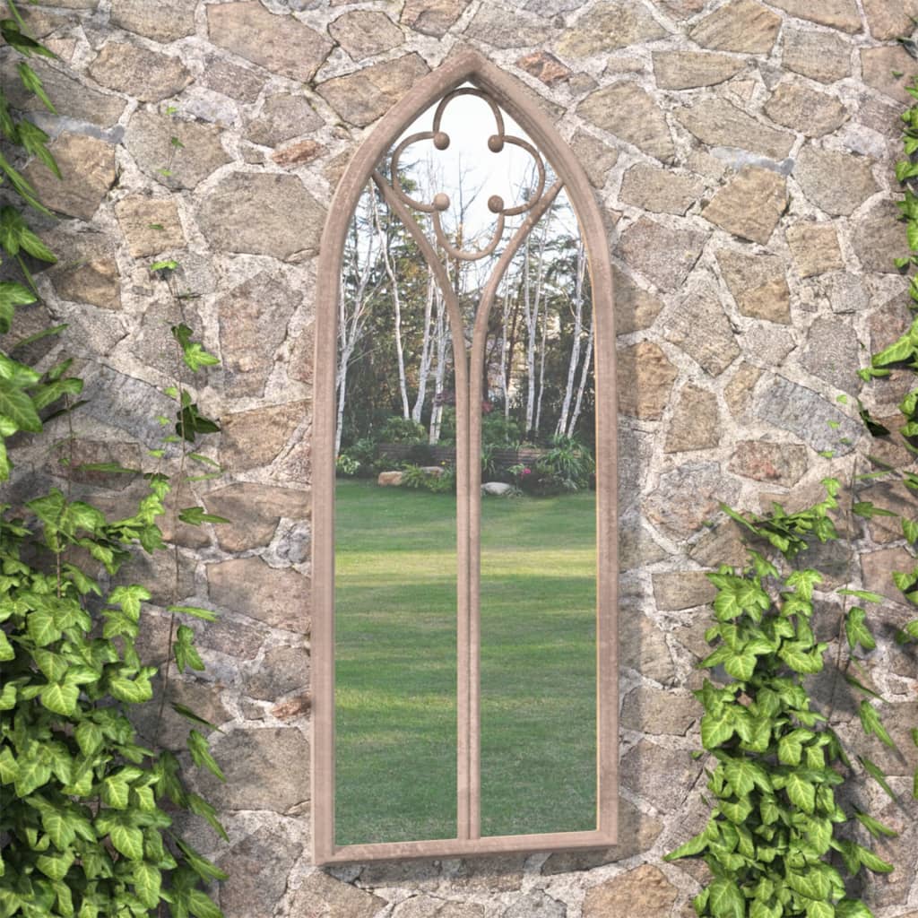Garden Mirror Sand 100x45 cm Iron for Outdoor Use