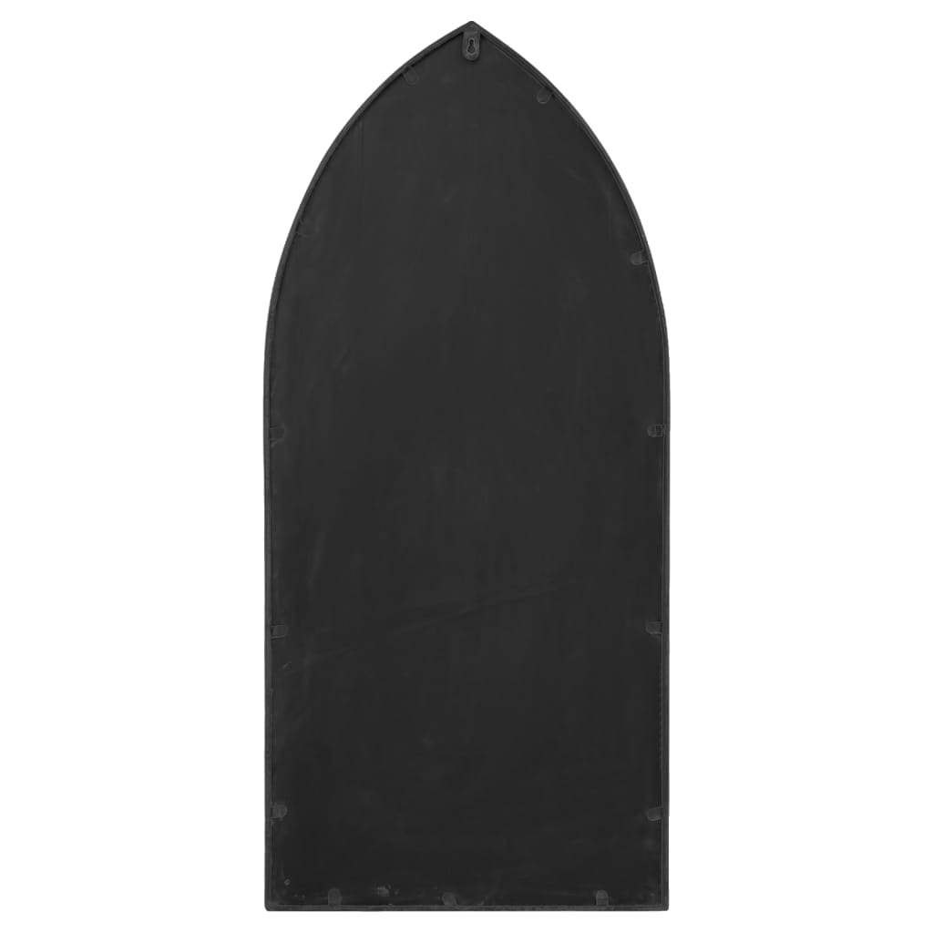 Garden Mirror | Black | Iron, glass | Medium |  Decorative Inlays