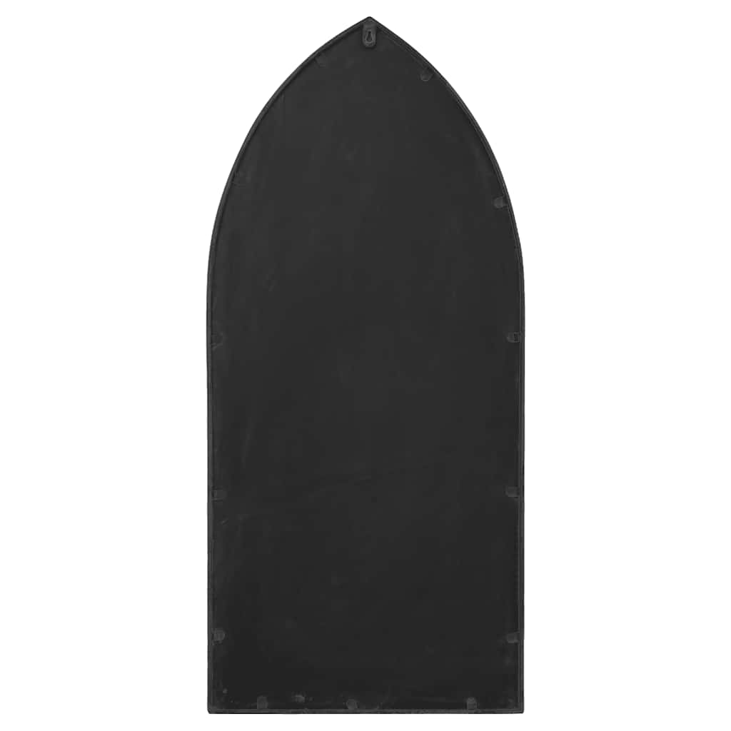 Garden Mirror Black 100x45 cm Iron for Outdoor Use