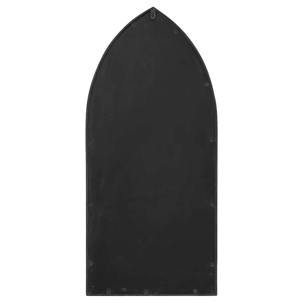 Garden Mirror | Black | Iron, Glass | 70x30 cm | Decorative inlays