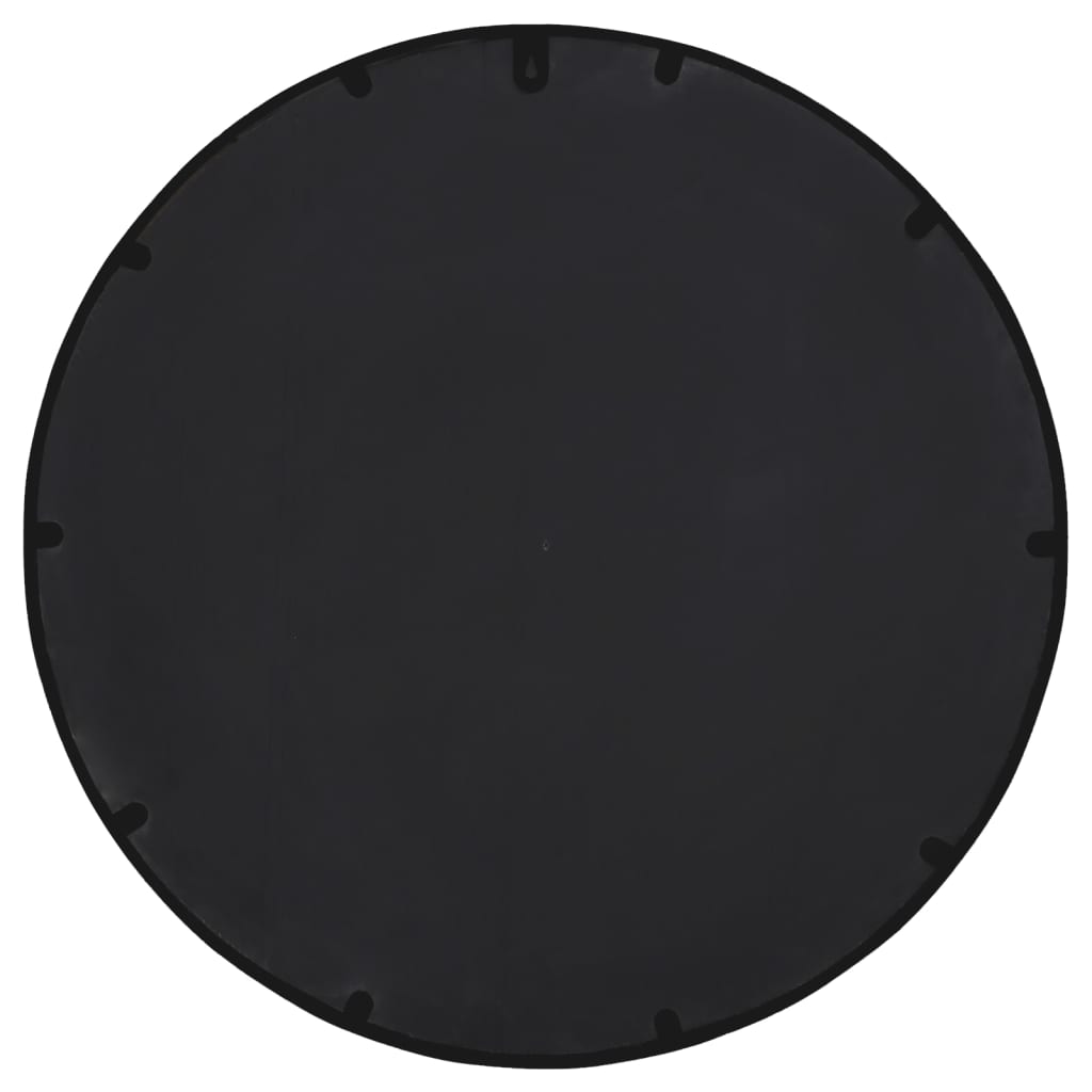 Round Garden Mirror | Black | Iron | Medium | Decorative Inlays | Mirror