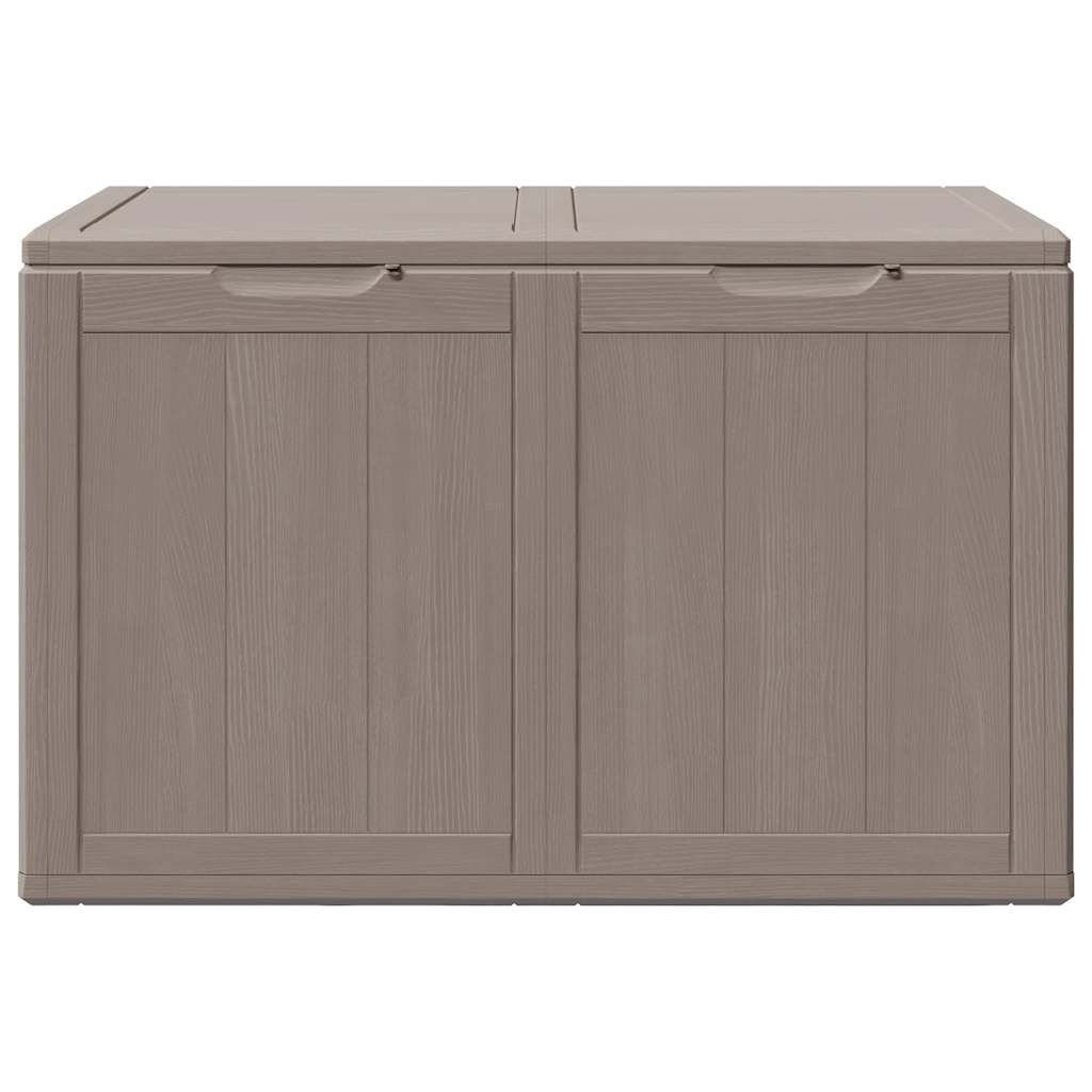 Garden Storage Box 180L Brown PP Wood Look