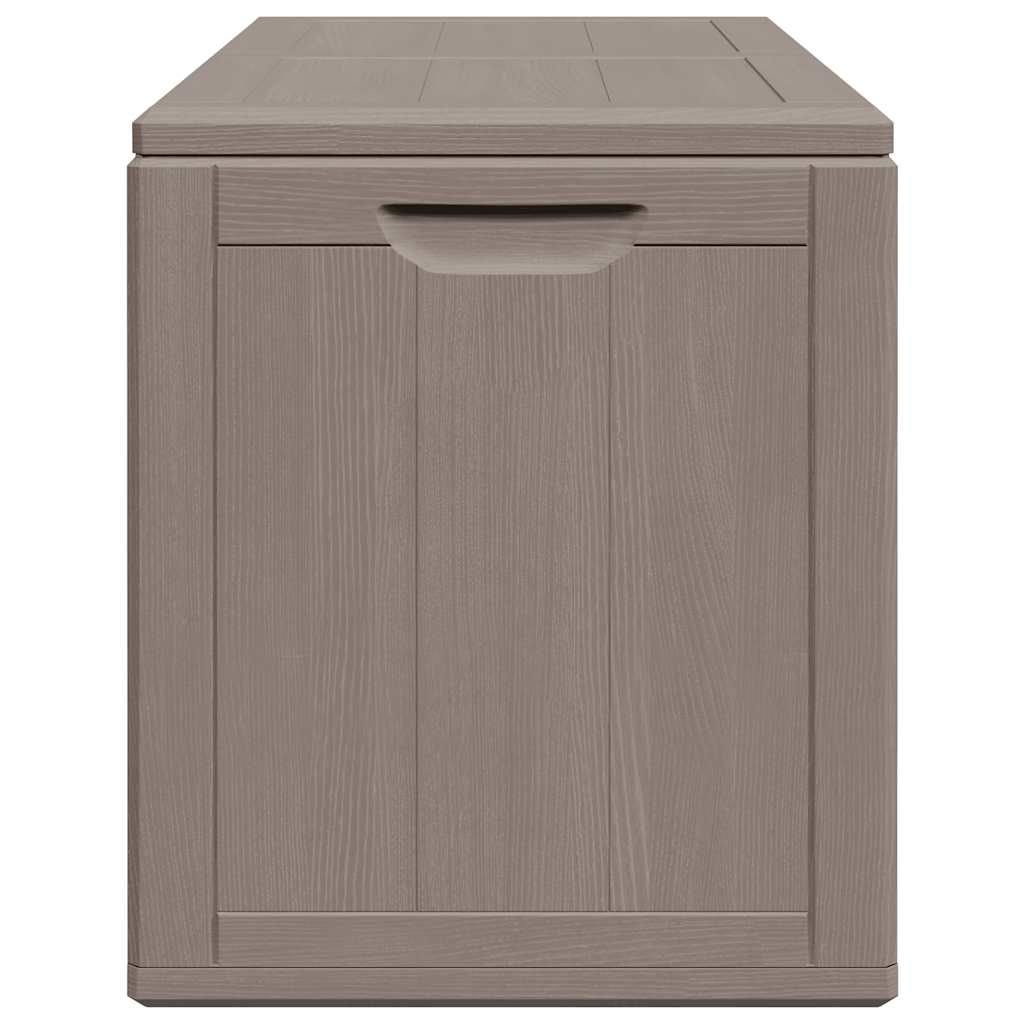 Garden Storage Box 180L Brown PP Wood Look