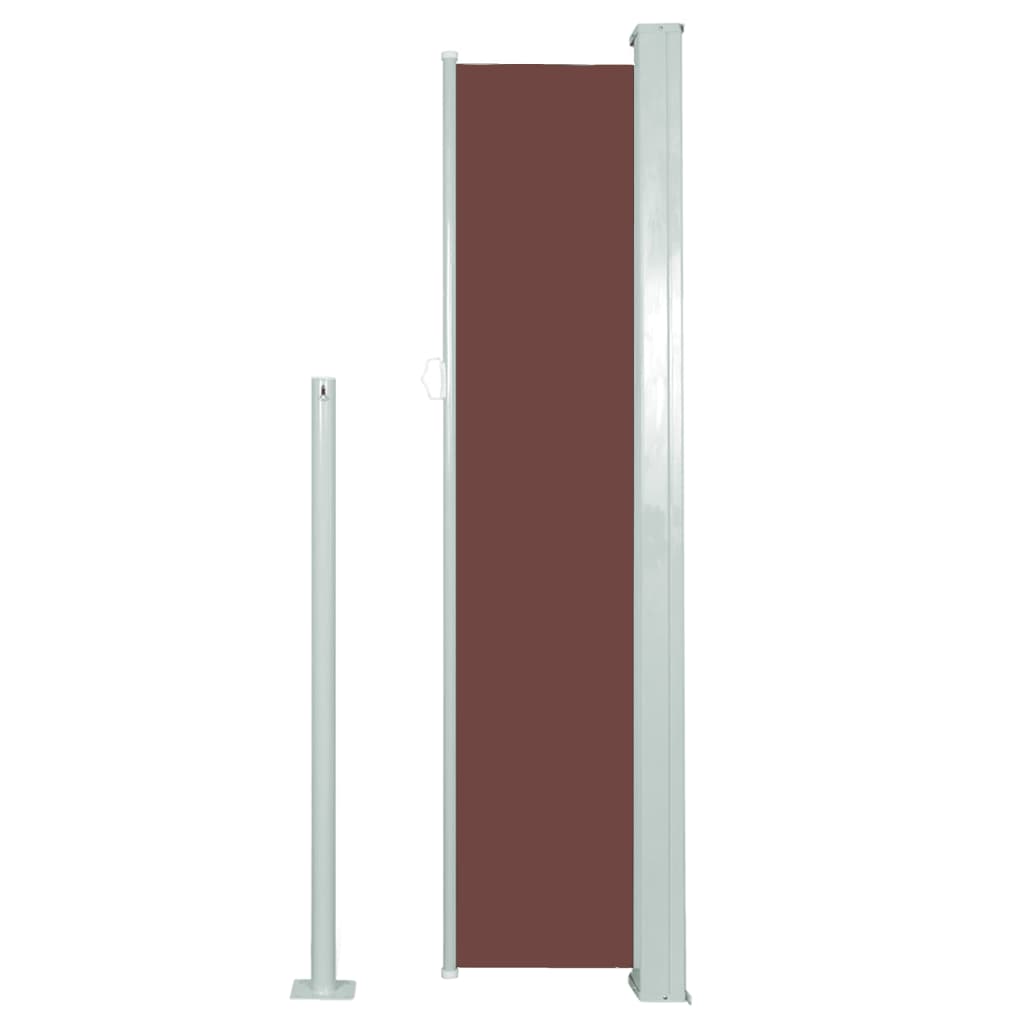 vidaXL Patio Retractable Side Awning 140x300 cm Brown