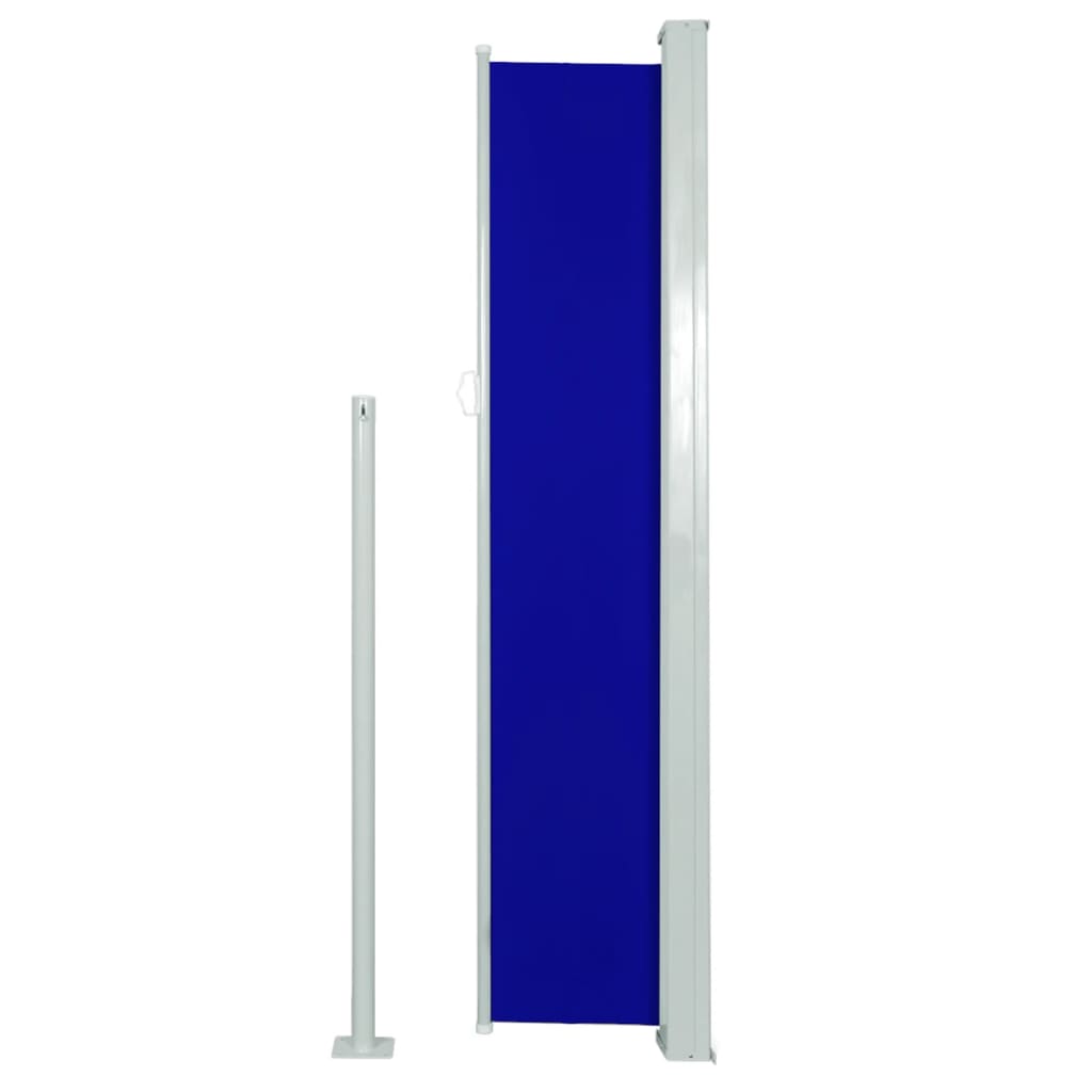 vidaXL Patio Retractable Side Awning 160x300 cm Blue