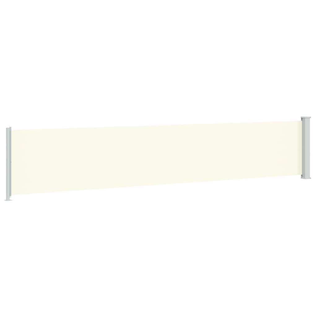 Patio Retractable Side Awning 117x614 cm Cream
