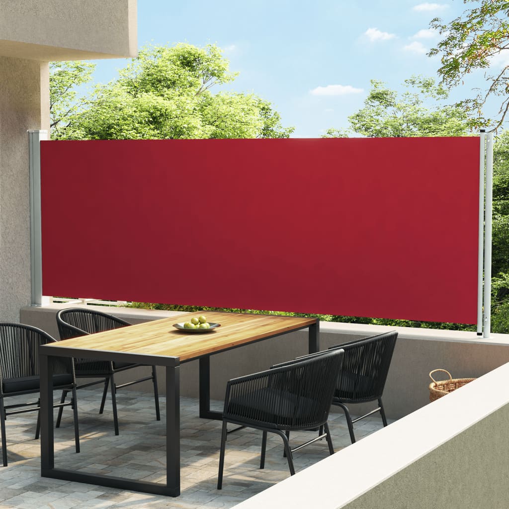 Patio uittrekbare zijluifel 160x600 cm rood