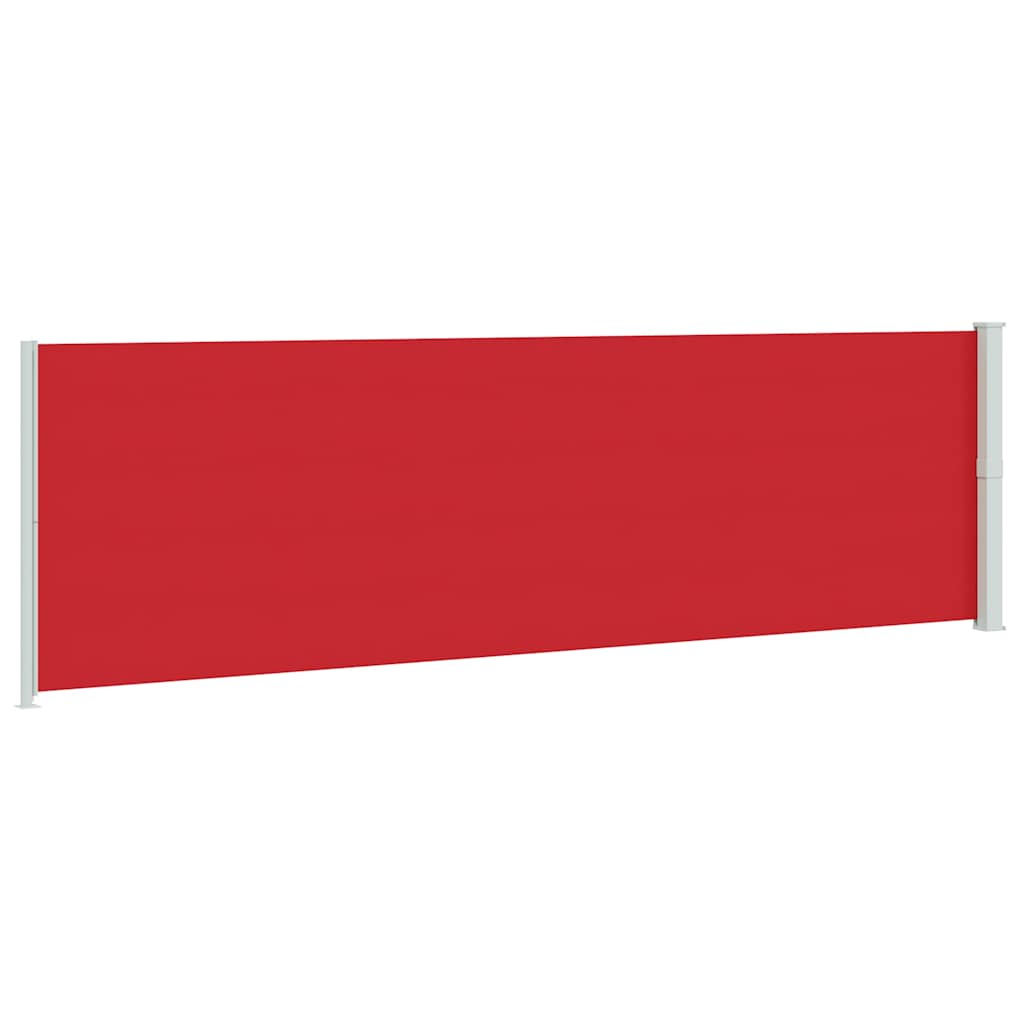 317967 vidaXL Patio Retractable Side Awning 180x600 cm Red