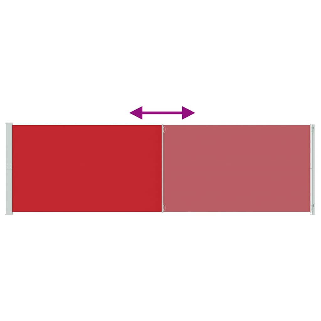 317967 vidaXL Patio Retractable Side Awning 180x600 cm Red