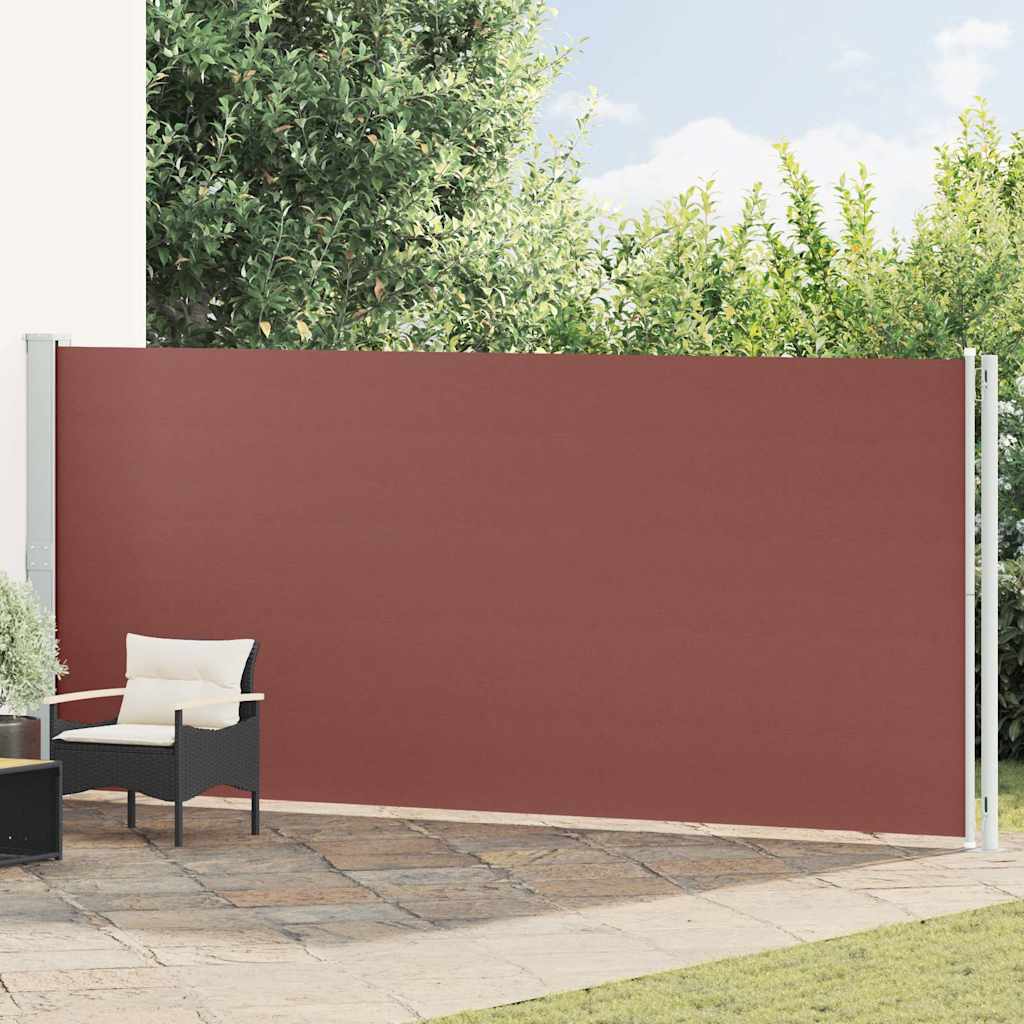 317969 vidaXL Patio Retractable Side Awning 180x600 cm Brown