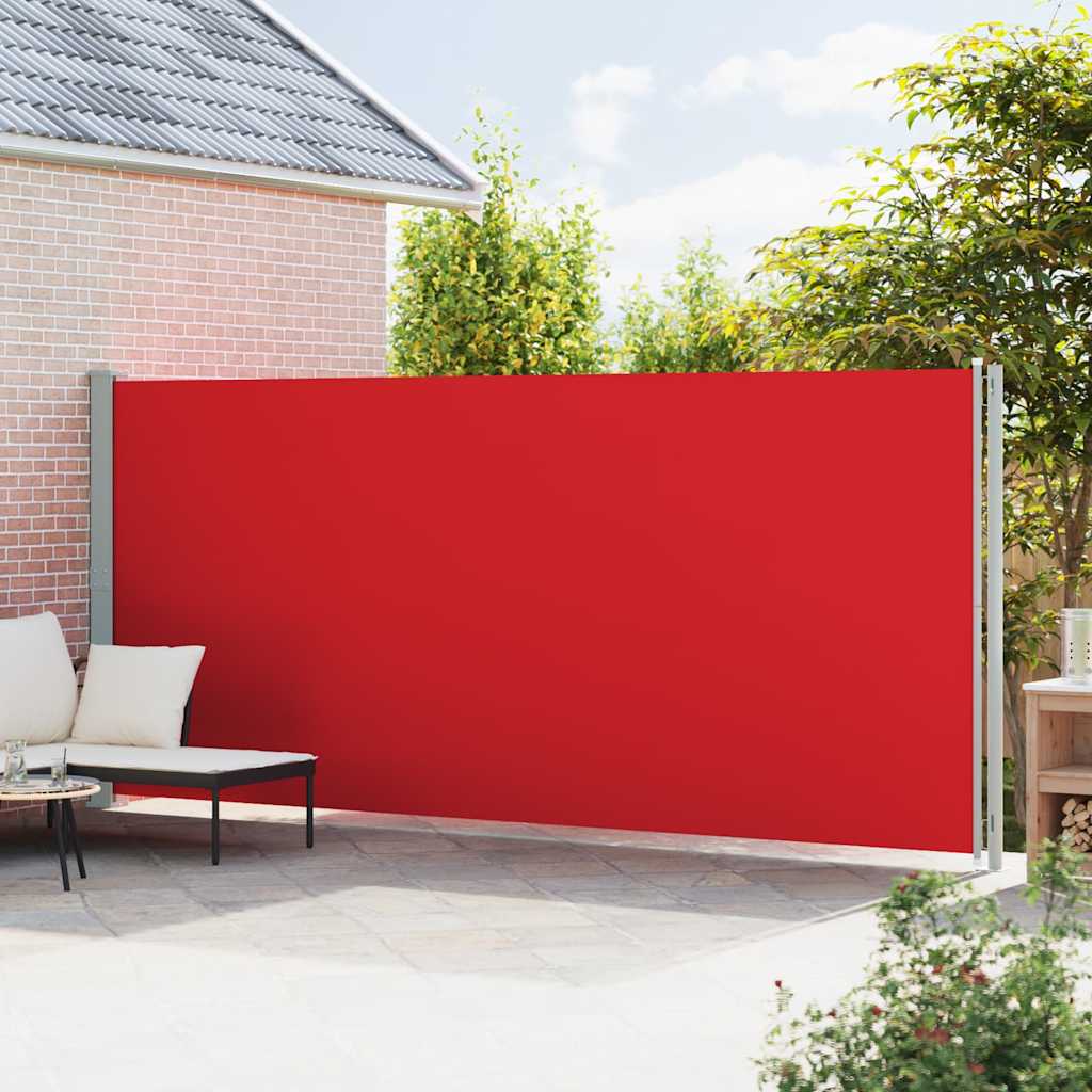 Patio Retractable Side Awning 200x600 cm Red