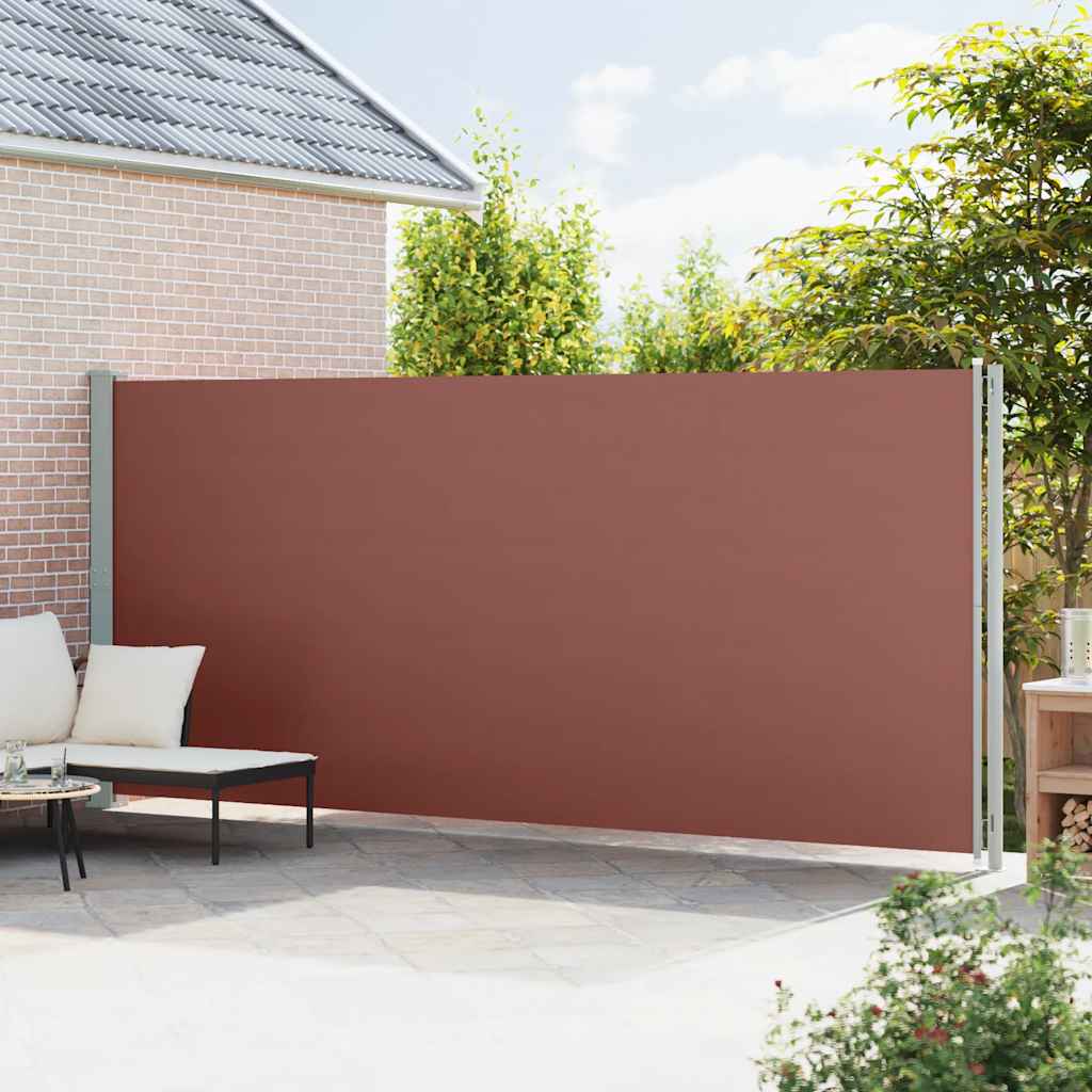 Patio Retractable Side Awning 200x600 cm Brown
