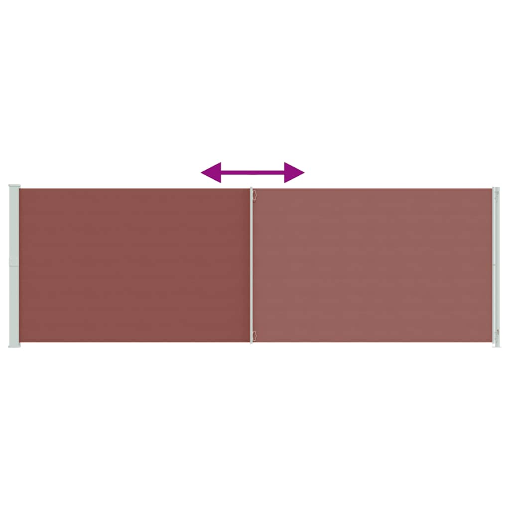 Patio Retractable Side Awning 200x600 cm Brown