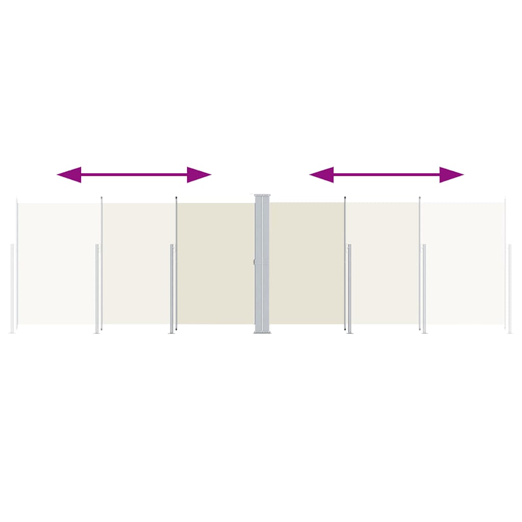 Retractable Side Awning Cream 200x600 cm