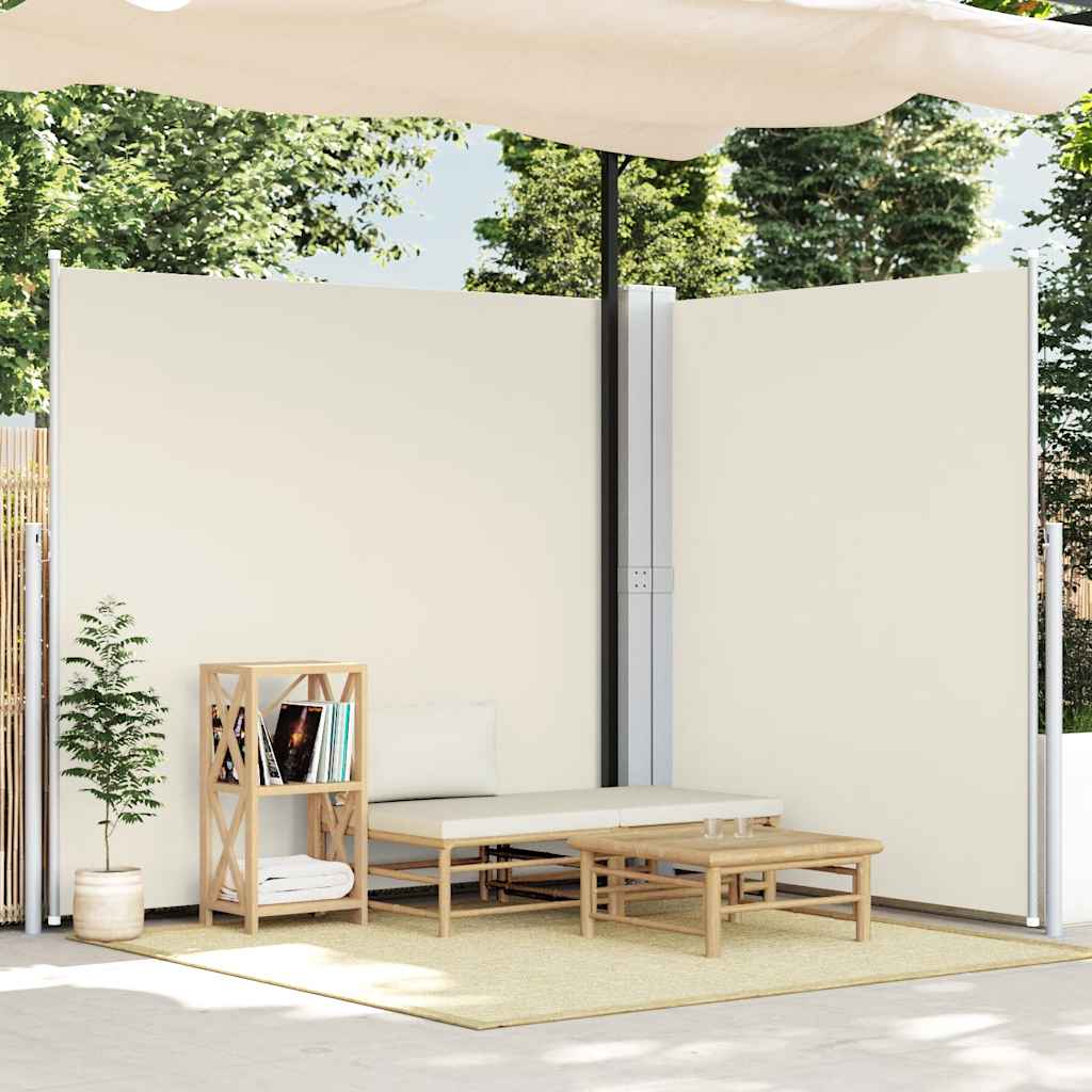 Retractable Side Awning Cream 200x600 cm