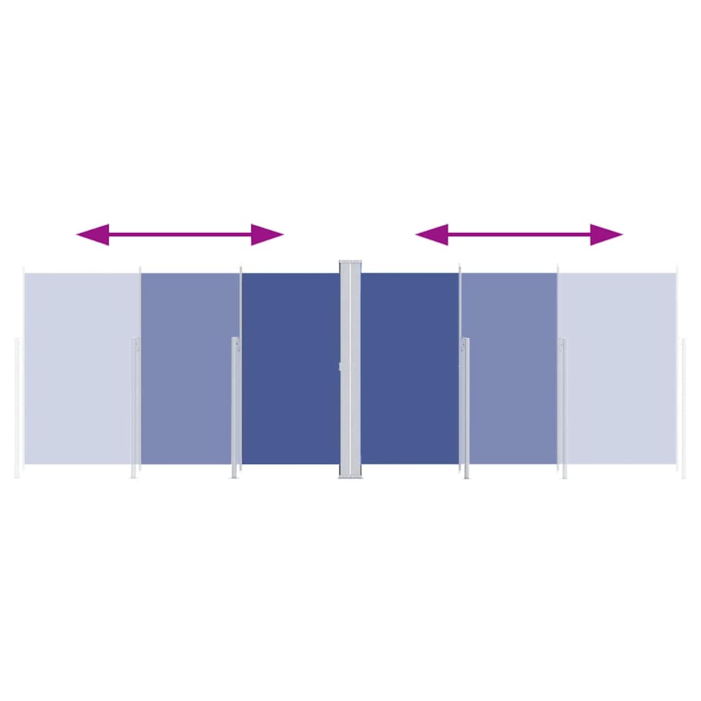 Retractable Side Awning Blue 220x600 cm