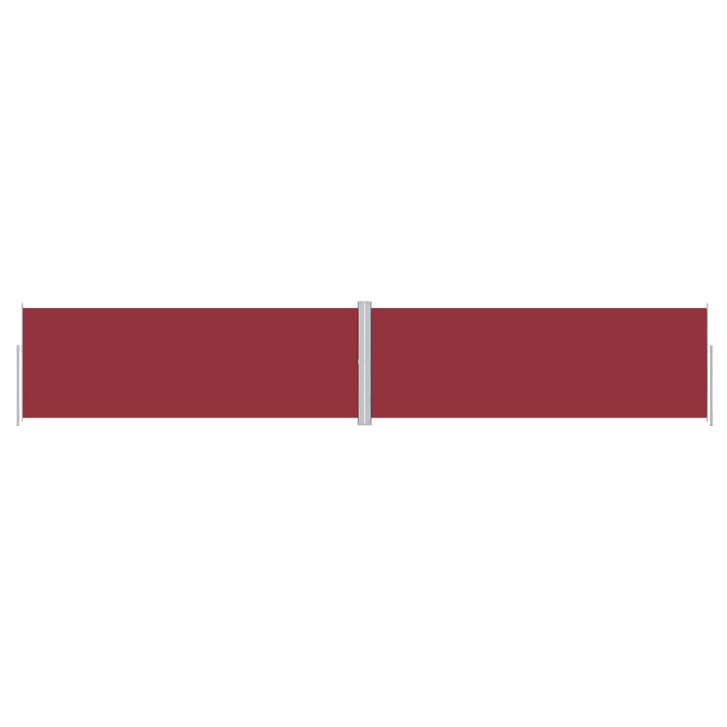 Retractable Side Awning Red 180x1000 cm