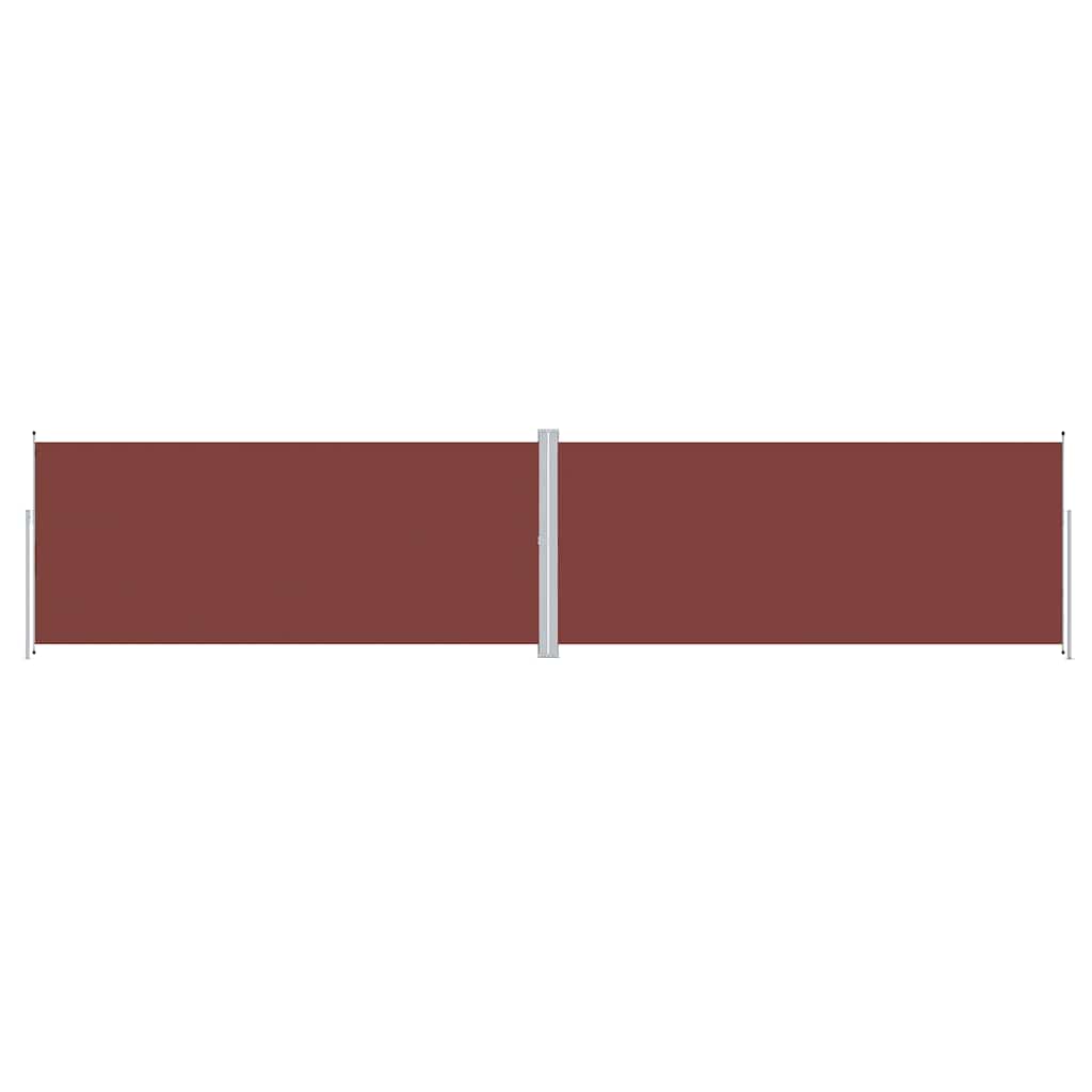 Retractable Side Awning Brown 220x1000 cm
