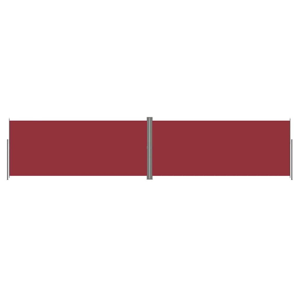 Retractable Side Awning Red 220x1000 cm