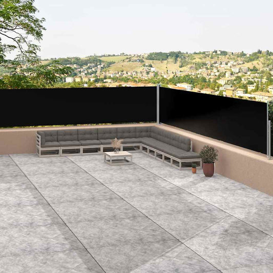 Side Awning | Black | Polyester with PU coating, Steel, Aluminium