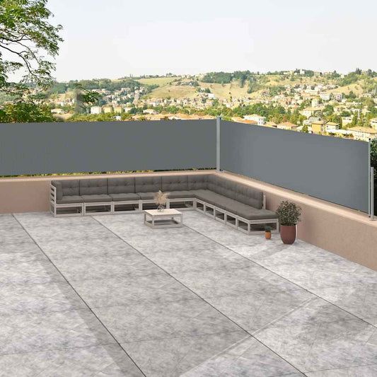 Retractable Side Awning Anthracite 117x1200 cm