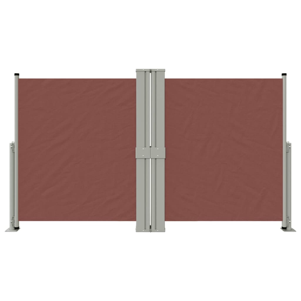 vidaXL Retractable Side Awning Brown 140x1200 cm