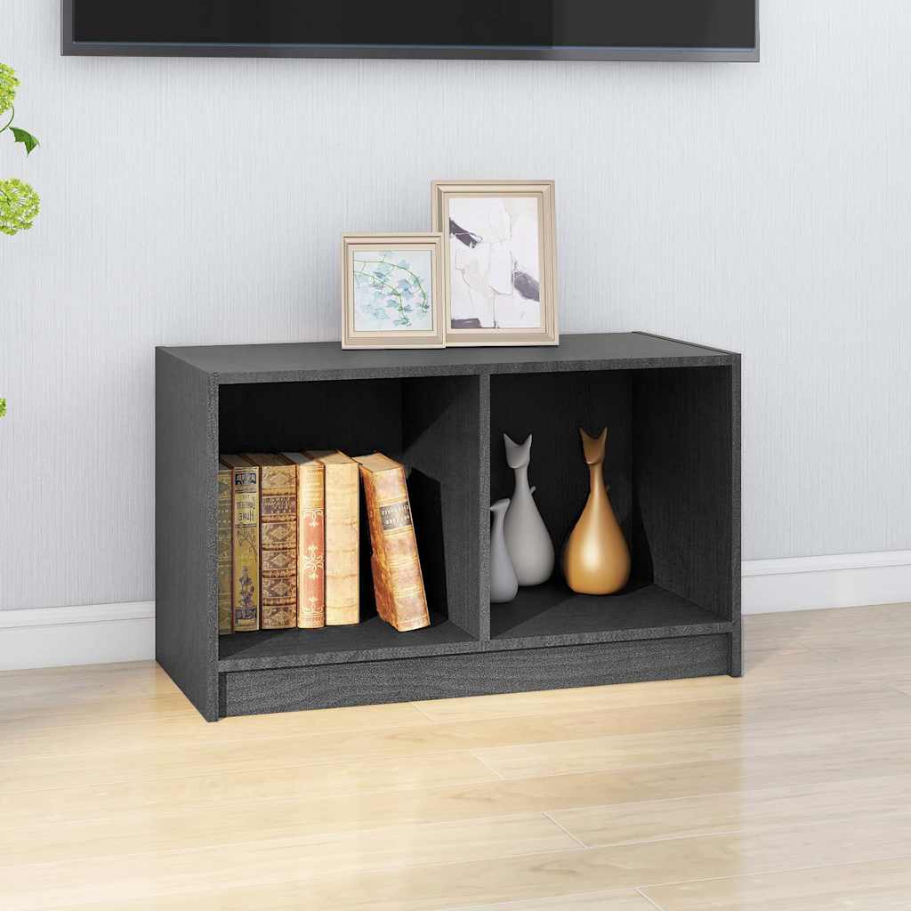 TV Cabinet Grey 70x33x42 cm Solid Wood Pine
