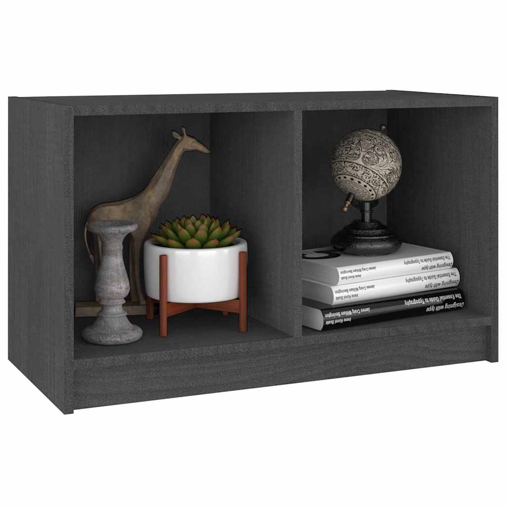 TV Cabinet Grey 70x33x42 cm Solid Wood Pine