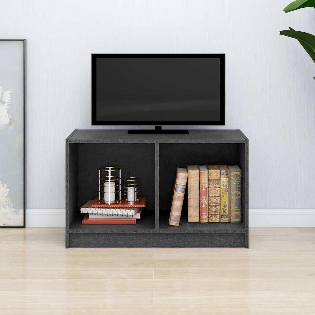 TV Cabinet Grey 70x33x42 cm Solid Wood Pine