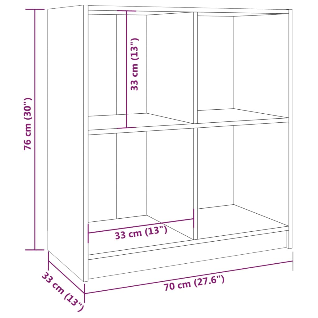 vidaXL Sideboard 70x33x76 cm Solid Pinewood