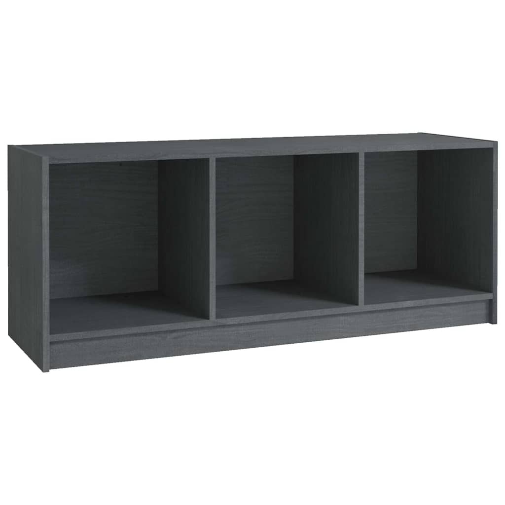 809962 vidaXL TV Cabinet Grey 104x33x41 cm Solid Wood Pine