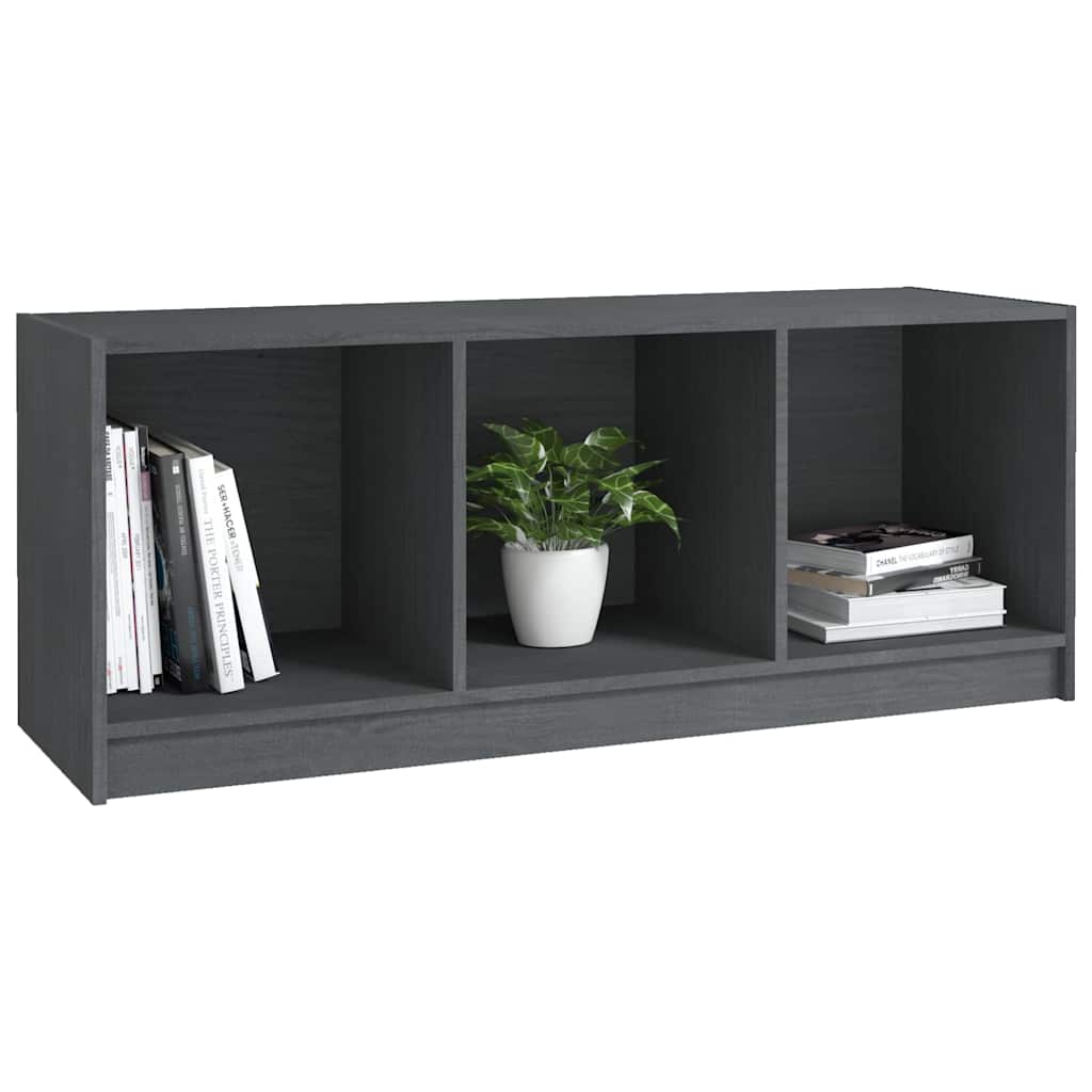 809962 vidaXL TV Cabinet Grey 104x33x41 cm Solid Wood Pine