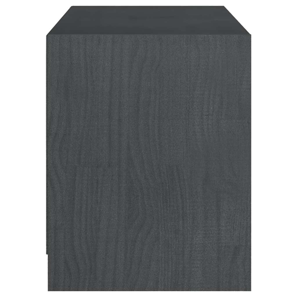 809962 vidaXL TV Cabinet Grey 104x33x41 cm Solid Wood Pine