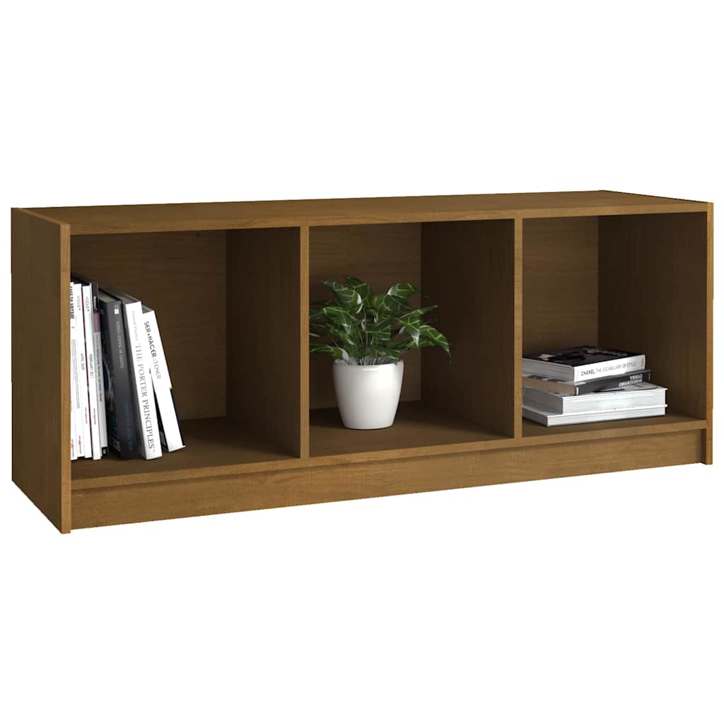 809963 vidaXL TV Cabinet Honey Brown 104x33x41 cm Solid Wood Pine