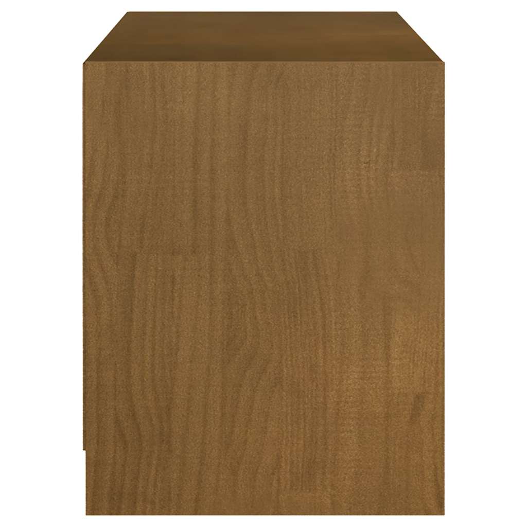 809963 vidaXL TV Cabinet Honey Brown 104x33x41 cm Solid Wood Pine