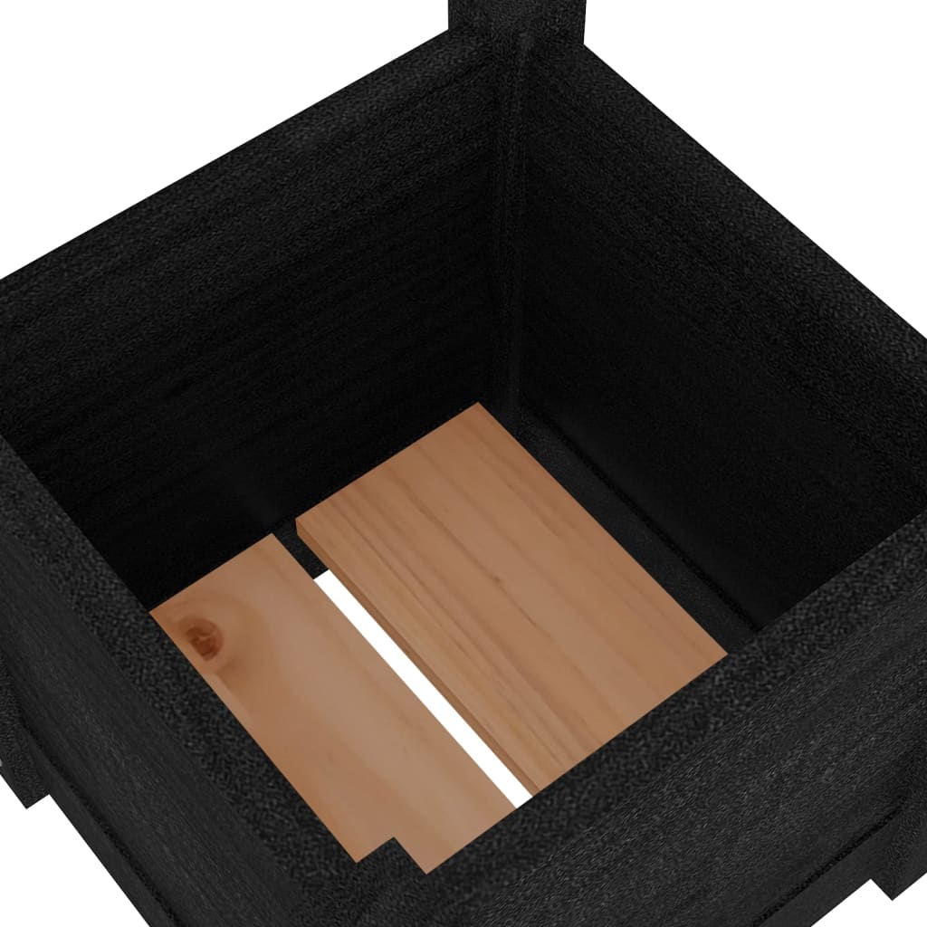 vidaXL Garden Planter Black 31x31x31 cm Solid Pinewood