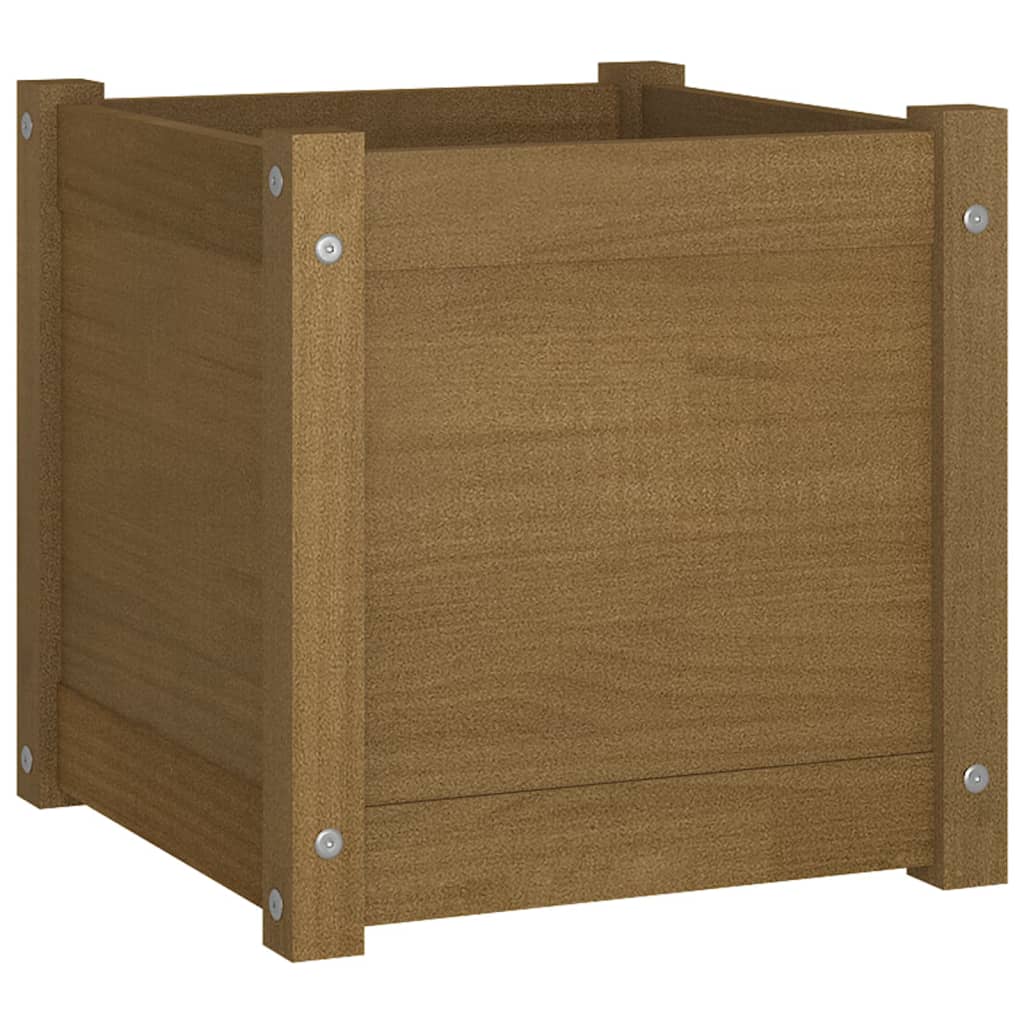 vidaXL Garden Planter Honey Brown 40x40x40 cm Solid Pinewood