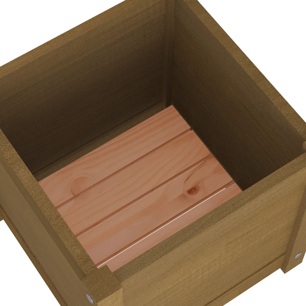 vidaXL Garden Planter Honey Brown 40x40x40 cm Solid Pinewood