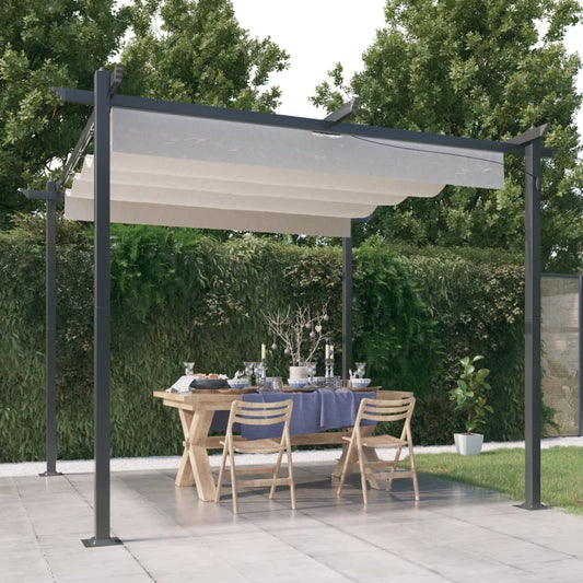 Garden Gazebo | Cream | Powder-coated steel | 3x3 meters