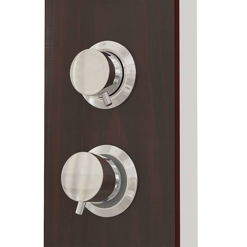151417 vidaXL Shower Panel System Glass Brown