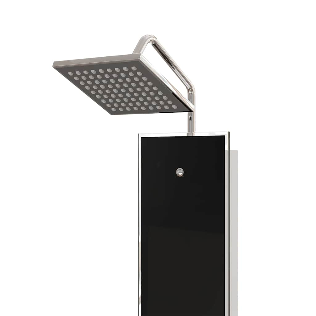 151418 vidaXL Shower Panel Unit Glass 18x45,5x130 cm Black