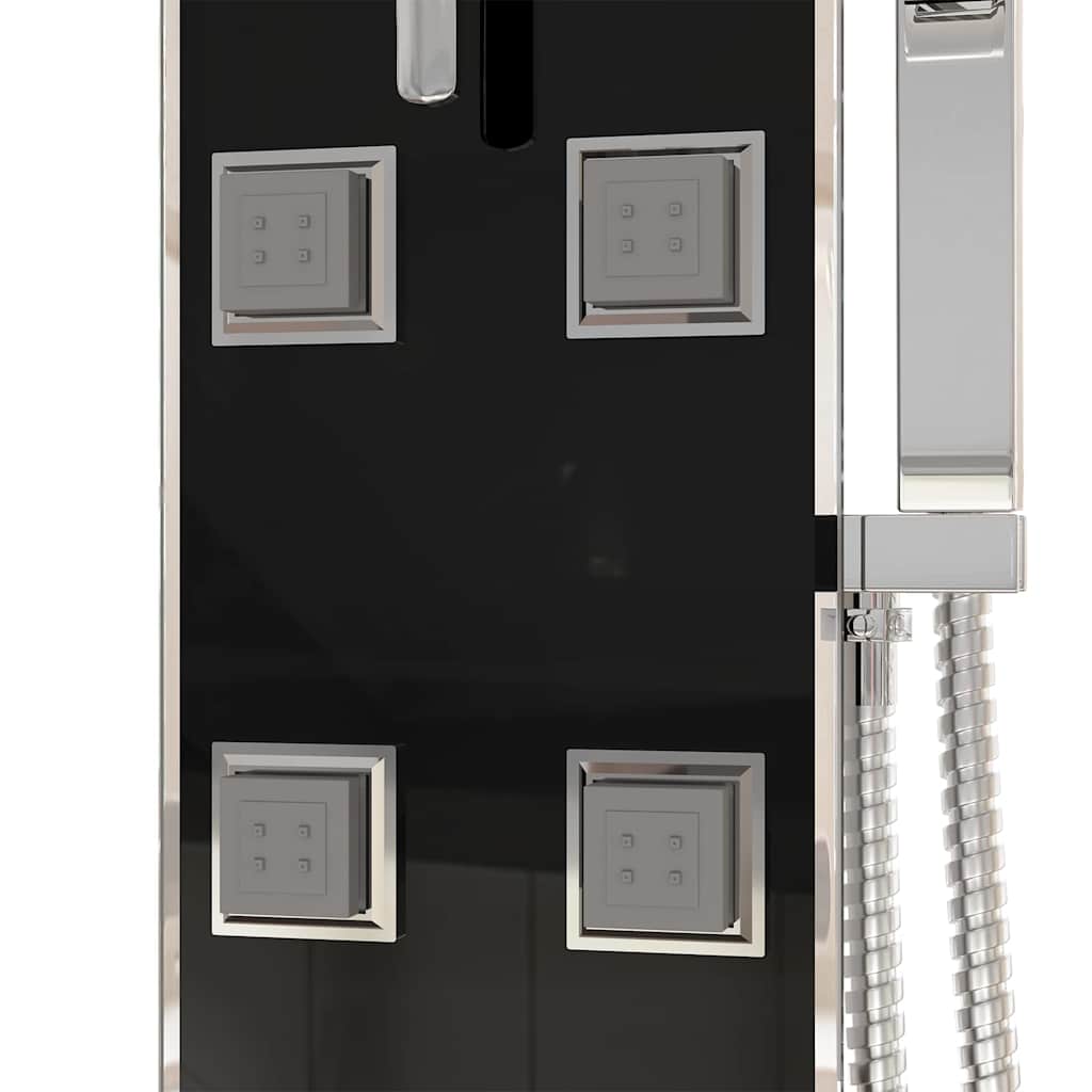 151418 vidaXL Shower Panel Unit Glass 18x45,5x130 cm Black