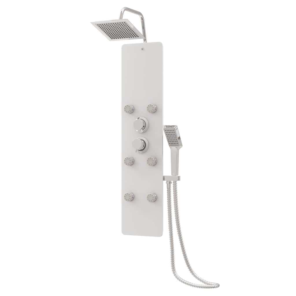 151419 vidaXL Shower Panel Unit Glass 25x47,5x130 cm White