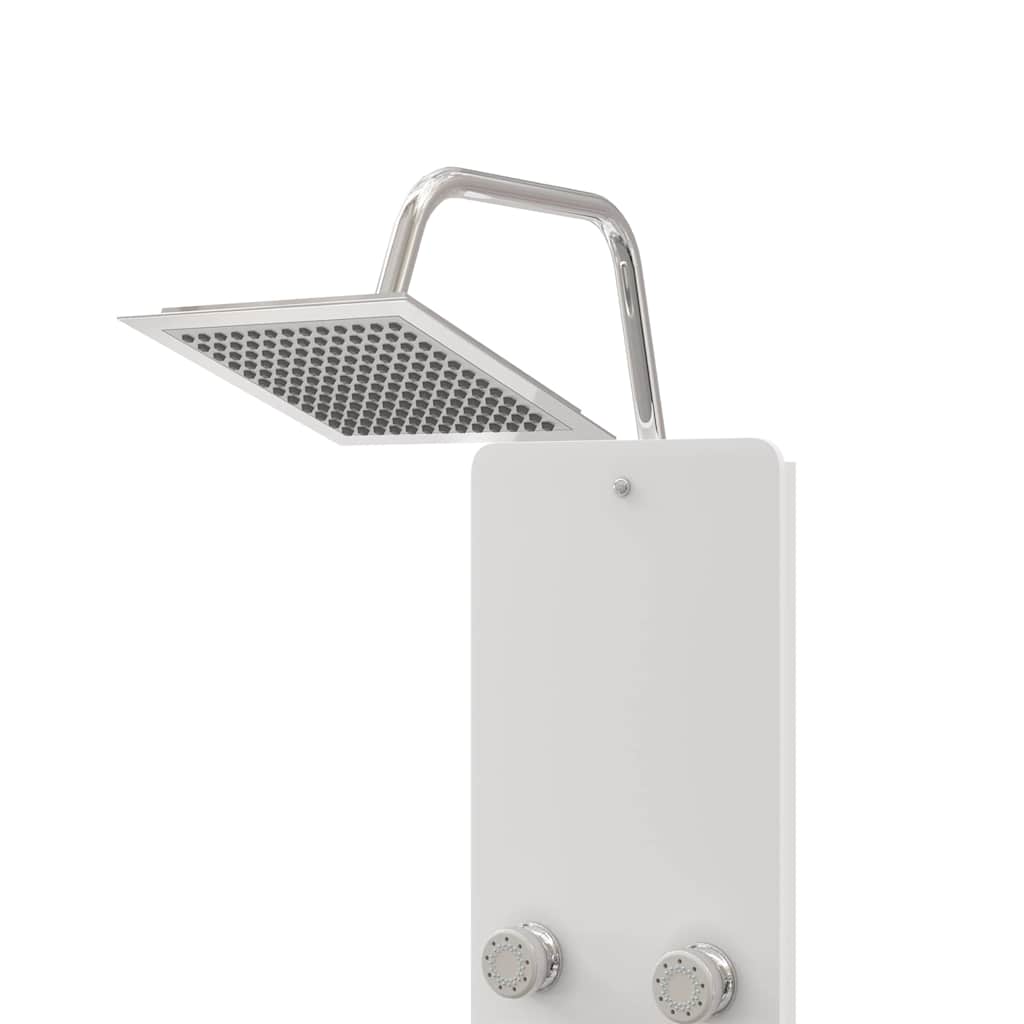 151419 vidaXL Shower Panel Unit Glass 25x47,5x130 cm White